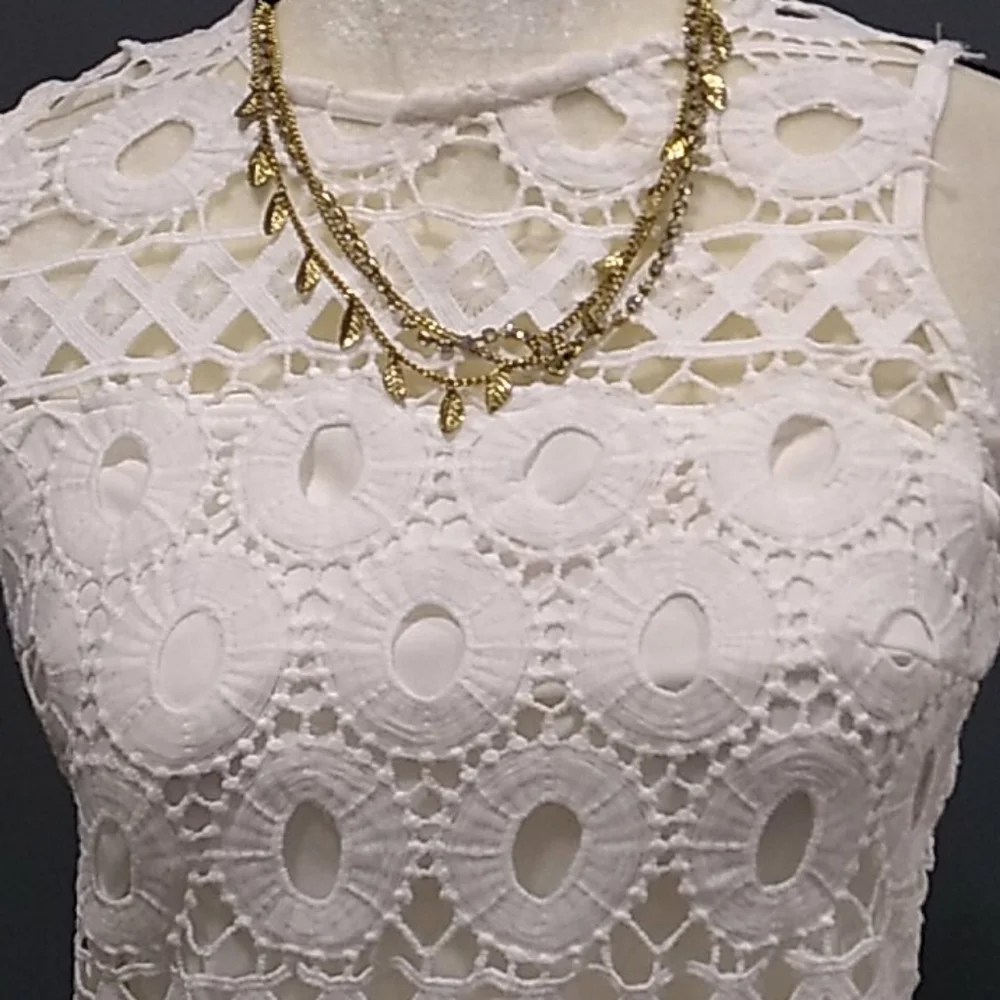 Taylor white lace dress size 2 - Picture 3 of 12